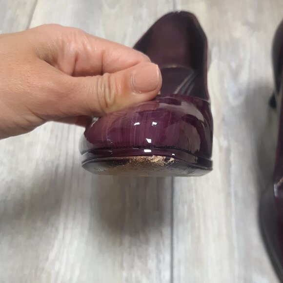 Yves Saint Laurent Purple Ombre Patent Nicole Stilettos Size 37 (6 1/2) - Picture 9 of 13